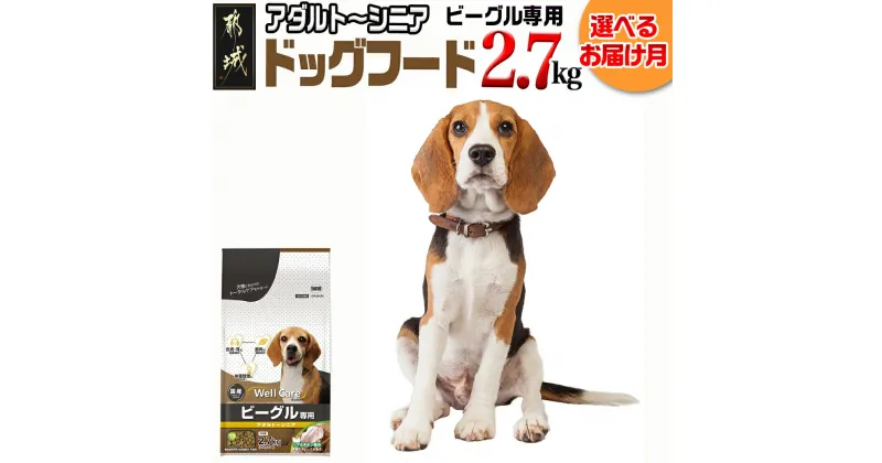 【ふるさと納税】【お届け月が選べる】ドッグフード(ビーグル専用)アダルト〜シニア2.7kg – 犬用フード ウェルケア 中粒タイプ ペットフード 予約 成犬期 発送時期が選べる 犬 小分け リアルチキン製法 送料無料 LF-3315 【宮崎県都城市は2年連続ふるさと納税日本一！】