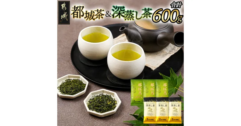 【ふるさと納税】都城茶(煎茶)＆深蒸し茶600g – 煎茶 100g×3袋 深蒸し茶 100g×3袋 お茶の葉 お茶っ葉 お茶っぱ 丸勝園 茶葉 深蒸し茶 都城茶 常温配送 送料無料 AA-4003 【宮崎県都城市は2年連続ふるさと納税日本一！】