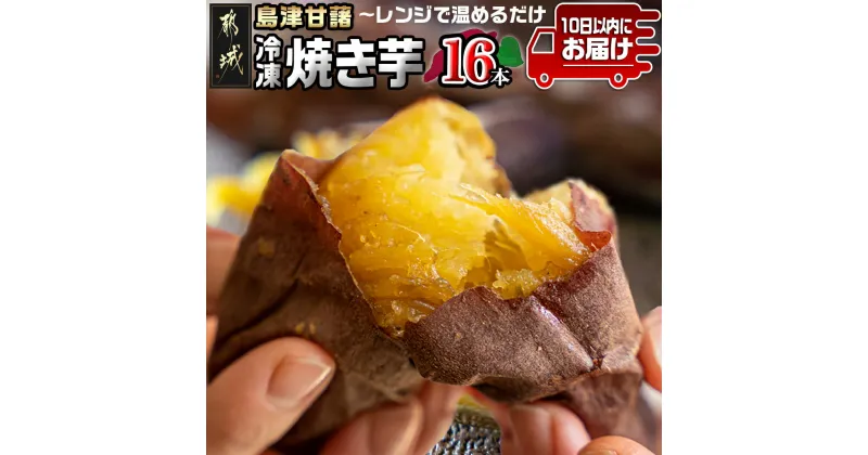 【ふるさと納税】島津甘藷(紅はるか)冷凍焼き芋 無添加 16本≪みやこんじょ特急便≫ – 1袋2本入 スイーツ おやつ デザート ヘルシー 食物繊維 サツマイモ すぐ届く さつまいも 焼芋 やきいも 送料無料 AA-A702-Q 【宮崎県都城市は2年連続ふるさと納税日本一！】