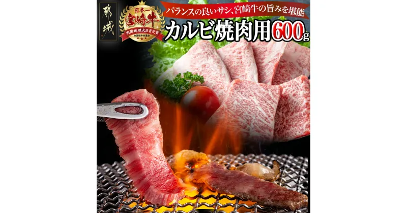 【ふるさと納税】宮崎牛カルビ焼肉用600g – 都城産宮崎牛 カルビ焼き肉用 300g×2 小分け 真空パック カルビ肉 ブランド牛 黒毛和牛 やき肉 冷凍配送 牛肉 A4 A5 BBQ 国産 バーベキュー お肉 送料無料 16-2501 【宮崎県都城市は2年連続ふるさと納税日本一！】