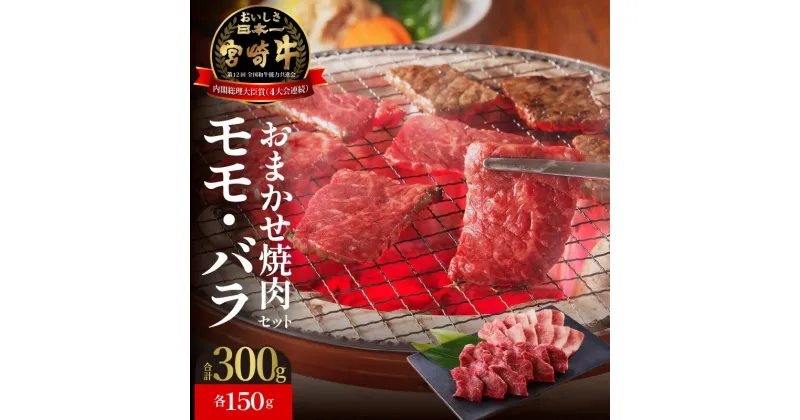 【ふるさと納税】牛肉 宮崎牛 モモ バラ 各150g 焼肉 セット 計300g バーベキュー 国産 冷凍 送料無料