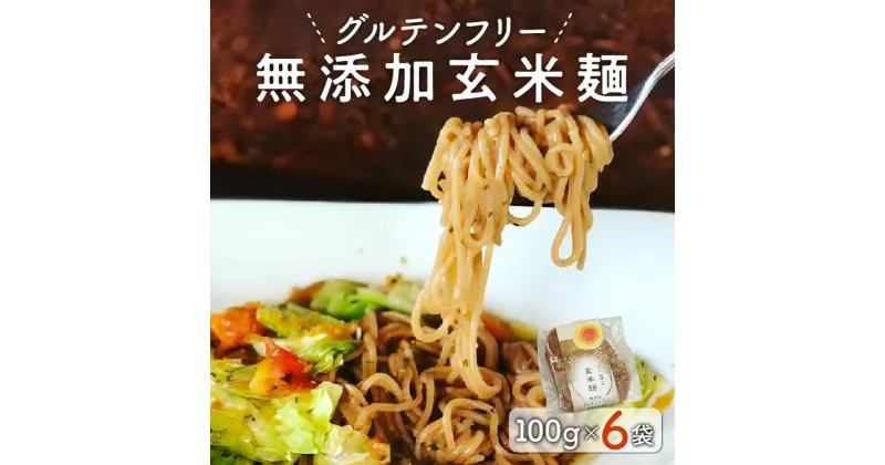 【ふるさと納税】無添加 玄米麺 100g × 6袋 セット グルテンフリー 安心 安全 米粉麺 祝子農園 うどん パスタ 鍋 グルメ 食品 食べ物 麺 宮崎県 延岡市 お取り寄せ 送料無料