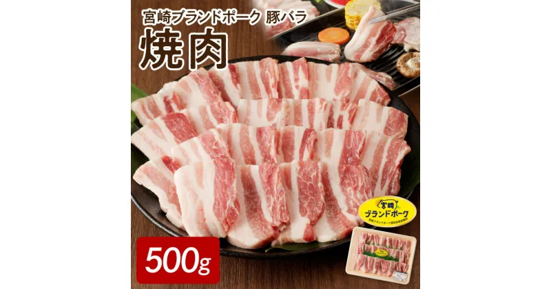 【ふるさと納税】宮崎ブランドポーク 豚バラ 焼肉 500g