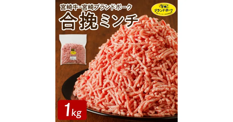 【ふるさと納税】宮崎牛 宮崎ブランドポーク 合挽ミンチ 1kg