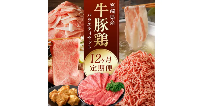 【ふるさと納税】宮崎産 牛 豚 鶏 バラエティ 12ヵ月定期便