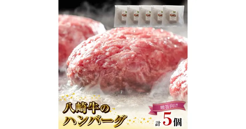 【ふるさと納税】八崎牛 ハンバーグ 約 120g × 5 贈答向け 無添加 国産 旨味 肉汁 黒毛和牛 和牛 グルメ 惣菜 おかず ご飯のお供 加工品 食品 肉 冷凍 宮崎県 延岡市 鏡山牧場 お取り寄せ お取り寄せグルメ 送料無料