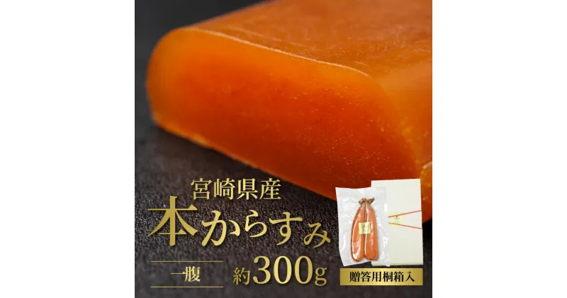 【ふるさと納税】宮崎県産本からすみ 贈答用桐箱入 一腹 約300g