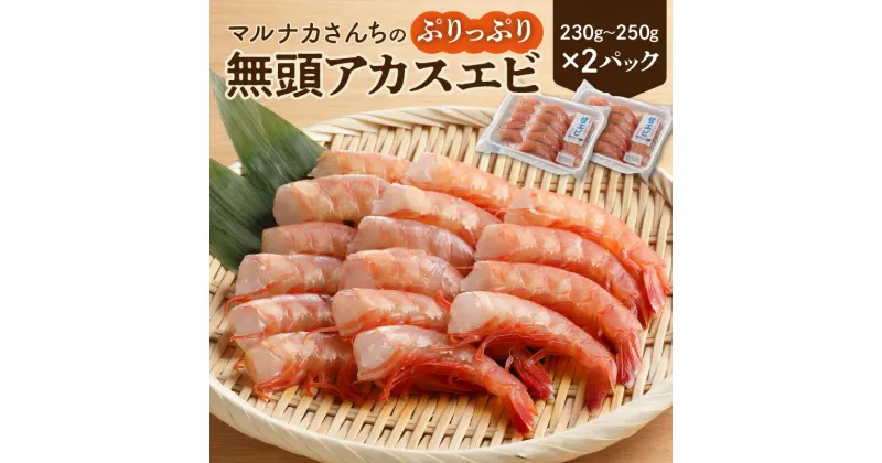 【ふるさと納税】エビ 230g〜250g×2パック 小分け 無頭 アカスエビ 九州 甘エビ トロリ 甘み 感動 ぷりっぷり 宮崎県産 調理しやすい マルナカさんち 海鮮 宮崎県 延岡市 食品 食べ物 お取り寄せ 冷凍 冷凍真空パック ワンフローズン 送料無料