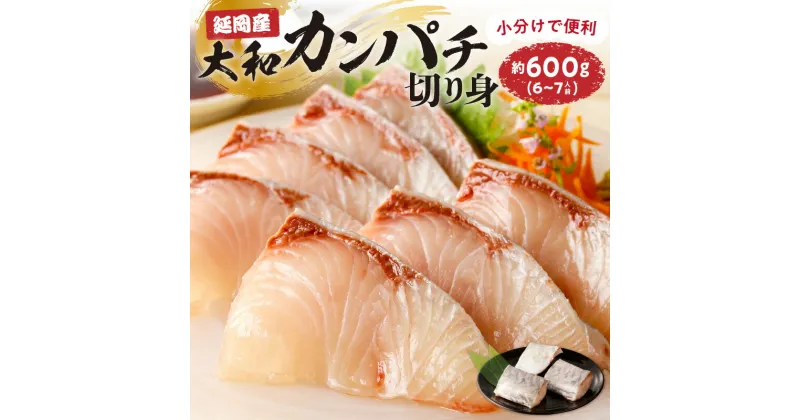 【ふるさと納税】延岡産 大和 カンパチ 切身 約 600g 刺身 ブロック 6人前 ～ 7人前 弾力 食感 鮮度抜群 小分け 便利 活き締め 真空パック 冷凍 保存 グルメ 魚 お魚 魚介 海産物 海鮮丼 しゃぶしゃぶ 大和海商 宮崎県 延岡市 お取り寄せ お取り寄せグルメ 送料無料