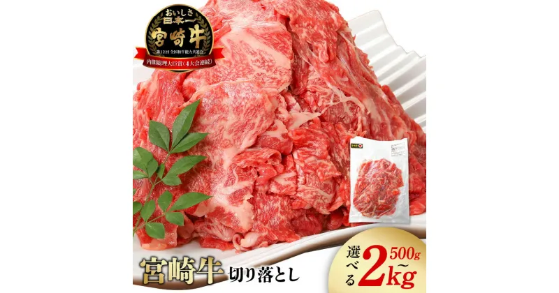 【ふるさと納税】牛肉 切り落とし 500g 1kg 2kg 選べる 宮崎牛 肉質等級 4等級以上 炒め物 煮込み料理 使い勝手 抜群 パック カレー ビーフシチュー 牛丼 ハヤシライス プルコギ おすすめ ギフト 宮崎県 お取り寄せ お取り寄せグルメ 食品 冷凍 送料無料