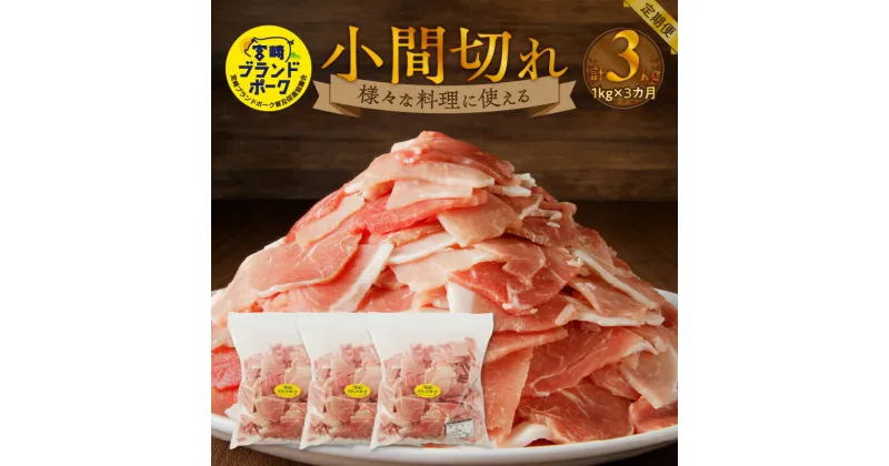 【ふるさと納税】豚肉 計3kg 小間切れ 定期便 3回 宮崎ブランドポーク 1kgを3カ月お届け フリーザーバッグ 豚 ブランド豚 小間 ジップ 宮崎県 延岡市 肉のマル誠 料理 炒めもの おかず 晩ごはん お弁当 お取り寄せ お取り寄せグルメ 肉 送料無料