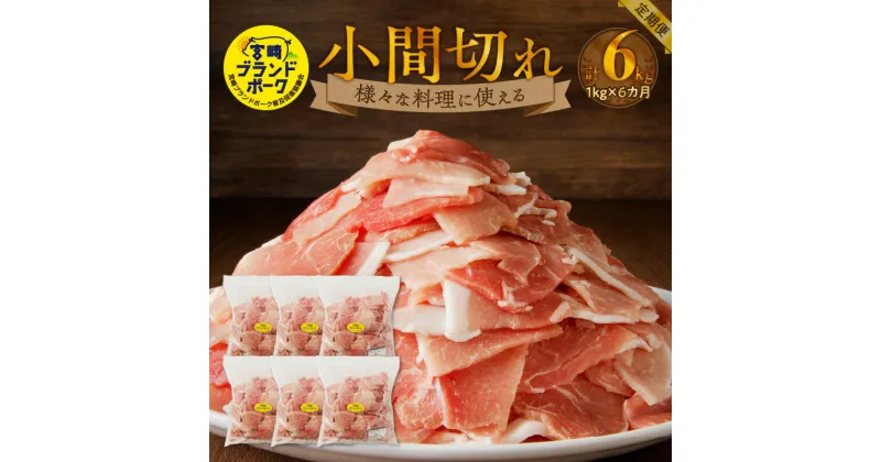 【ふるさと納税】豚肉 計6kg 小間切れ 定期便 6回 宮崎ブランドポーク 1kgを6カ月お届け フリーザーバッグ 豚 ブランド豚 小間 ジップ 宮崎県 延岡市 肉のマル誠 料理 炒めもの おかず 晩ごはん お弁当 お取り寄せ お取り寄せグルメ 肉 送料無料