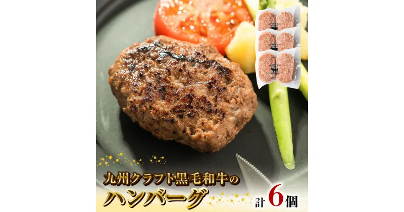 【ふるさと納税】九州クラフト 黒毛和牛 ハンバーグ 100g × 2個 × 3 パック 旨味 和牛 グルメ 惣菜 おかず ご飯のお供 加工品 食品 肉 冷凍 宮崎県 延岡市 鏡山牧場 お取り寄せ お取り寄せグルメ 送料無料