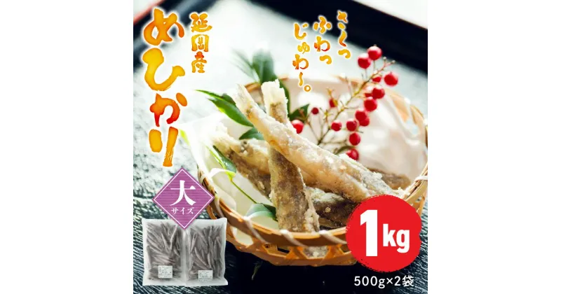 【ふるさと納税】延岡産 めひかり 無頭 大サイズ 500g × 2袋 計1kg 50尾前後 冷凍 国産 北浦漁港 小魚 魚 柔らかい 丸ごと 唐揚げ おつまみ おかず 九州 宮崎県 延岡市 お取り寄せ お取り寄せグルメ 送料無料