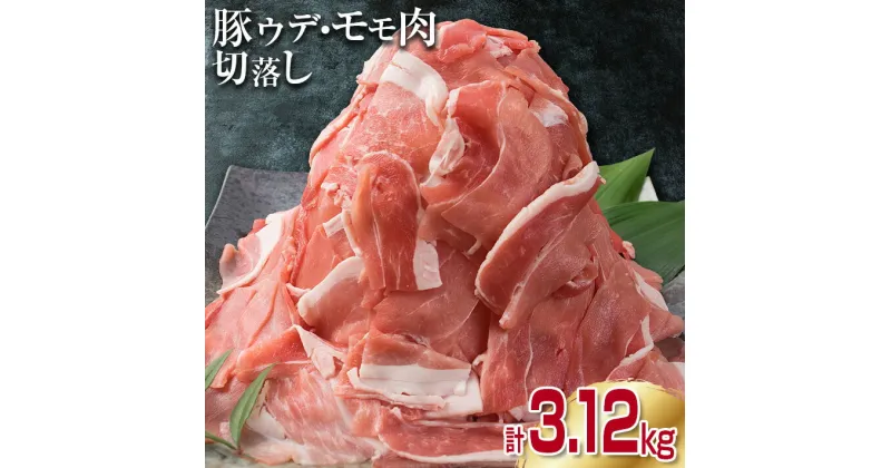 【ふるさと納税】豚肉 豚ウデ 豚モモ 切り落とし セット 計3.12kg 国産 ポーク 食品 おかず 切落し スライス肉 万能食材 大容量 焼肉 生姜焼き カレー 肉じゃが 炒め物 お弁当 おつまみ 晩ご飯 うで もも 人気 冷凍 お土産 おすそ分け お取り寄せ 宮崎県 日南市 送料無料