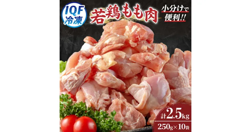 【ふるさと納税】小分け 便利 カット済 若鶏 もも肉 計2.5kg 250g × 10袋 鶏肉 国産 おかず お弁当 おつまみ 食品 IQF冷凍 バラバラ凍結 チキン 簡単調理 から揚げ 唐揚げ 親子丼 チキンカレー 人気 おすすめ グルメ おすそ分け お取り寄せ 大容量 宮崎県 日南市 送料無料