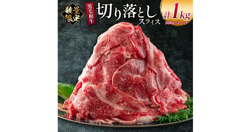 【ふるさと納税】数量限定 黒毛和牛 切り落とし スライス 計1kg 牛肉 ビーフ 国産 食品 おかず お弁当 おつまみ 焼肉 BBQ 鉄板焼き 肉巻き 肉じゃが 牛丼 炒め物 カレー シチュー 小間切れ こま切れ お祝 記念日 イベント 小分け お取り寄せ グルメ 宮崎県 日南市 送料無料