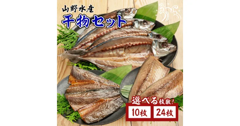 【ふるさと納税】≪枚数が選べる≫ 数量限定 山野水産 干物 セット 10枚 / 24枚 詰め合わせ 簡単調理 魚 魚介 加工品 食品 惣菜 おかず おつまみ 塩干し みりん干し アジ開き サバ トビウオ ひもの おすすめ 海産物 海鮮 水産加工品 ギフト 国産 宮崎県 日南市 送料無料