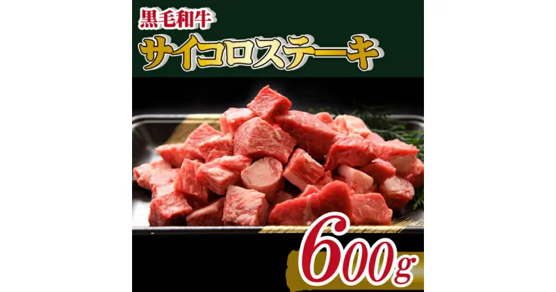 【ふるさと納税】【黒毛和牛専門店直送】黒毛和牛 サイコロ ステーキ 600g（国産 国産牛 牛肉 和牛 黒毛和牛 宮崎県産 ステーキ サイコロ 赤身 ロース 特別提供）