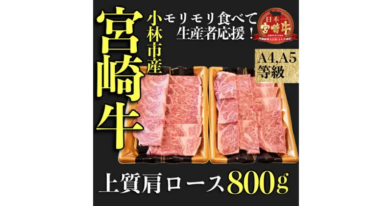 【ふるさと納税】【モリモリ応援】A4等級以上小林市産宮崎牛おためし上質肩ロース（焼肉用）