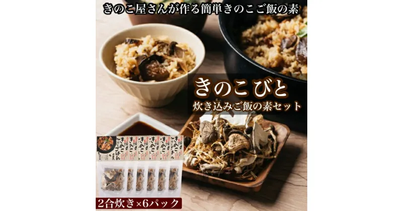 【ふるさと納税】【きのこ屋さんが作る簡単きのこご飯の素】きのこびと炊き込みご飯の素セット　70g×6P