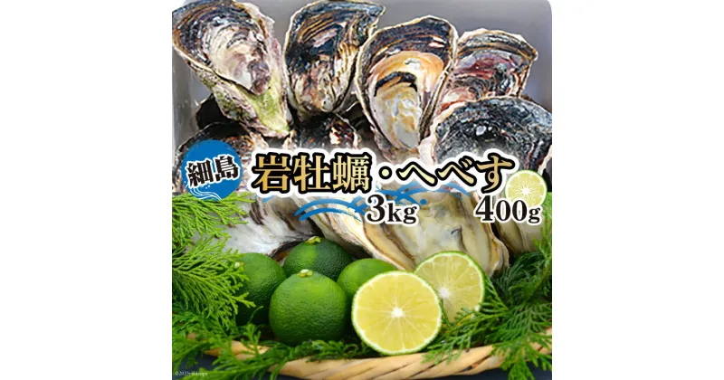 【ふるさと納税】【期間限定発送】岩牡蠣 殻付き 細島 岩ガキ 約3kg 日向特産 へべす 400g セット [道の駅日向 宮崎県 日向市 452060568] いわがき 岩がき 牡蠣 日豊海岸 濃厚 クリーミー