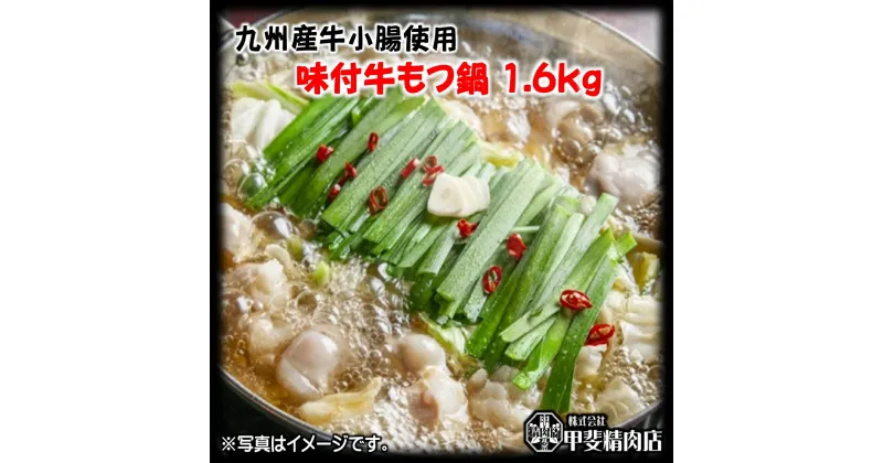 【ふるさと納税】もつ鍋 九州産 牛もつ鍋 1.6kg (400g×4袋) [甲斐精肉店 宮崎県 日向市 452060121] モツ鍋 味付け 醤油 肉 牛ホル ホルモン 牛ほる 牛肉 肉 鍋用 冷凍