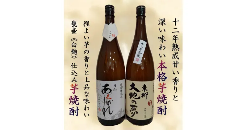 【ふるさと納税】焼酎 芋 あくがれ白麹・大地の夢 1800ml×各1本 [七福酒店 宮崎県 日向市 452060651] 芋焼酎 甕壷 本格焼酎 白麹 25度 28度