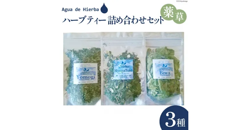 【ふるさと納税】ハーブティー 詰め合わせ 薬草 セット 3種×各1袋 [Agua de Hierba 宮崎県 日向市 452060806] 茶 お茶 ハーブ 簡易包装 びわ よもぎ ヒュウガトウキ