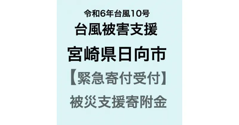 【ふるさと納税】【令和6年台風10号被害支援緊急寄附受付】宮崎県日向市災害応援寄附金（返礼品はありません）