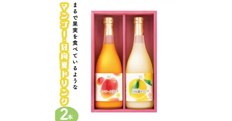 【ふるさと納税】あふれる果実感！マンゴー・日向夏ドリンク2本セット(各720ml)【宮崎果汁】【KU122】 宮崎県 串間市 送料無料 フルーツジュース 果物ジュース 贈り物 ギフト 飲料 おやつ