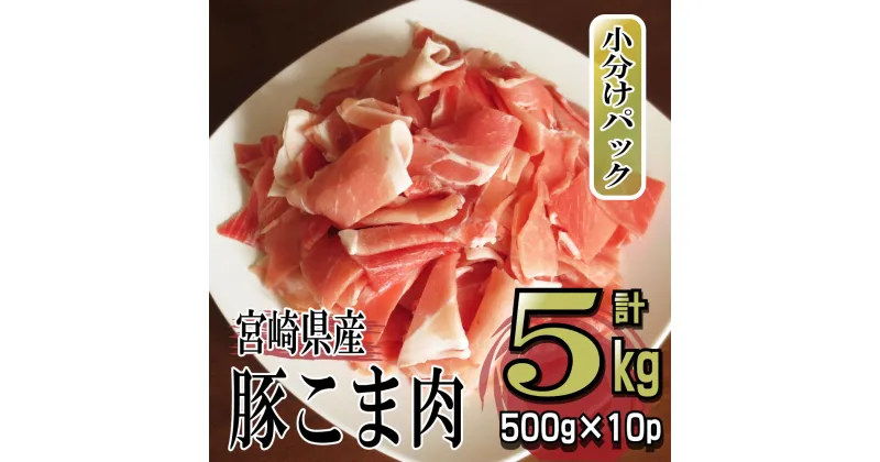 【ふるさと納税】【数量限定】宮崎県産豚こま 計5kg(500g×10パック) 便利な個包装 【KU231】