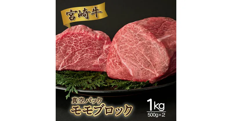 【ふるさと納税】【発送時期が選べる】宮崎牛モモブロック 1kg （500g×2）真空パック【SKMMB】