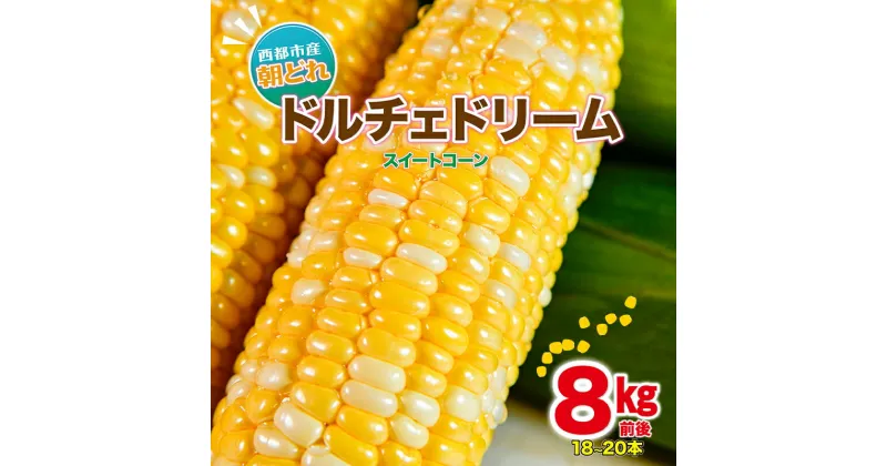 【ふるさと納税】朝どれ スイートコーン 約8kg「 ドルチェドリーム」（18本～20本）西都市「村田農園」とうもろこし「先行予約」