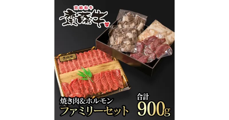 【ふるさと納税】宮崎和牛 齋藤牛 焼肉＆ホルモン（4種×5P)合計900gファミリーセット 国産 牛肉 ふるさと納税 焼肉＜1.8-10＞