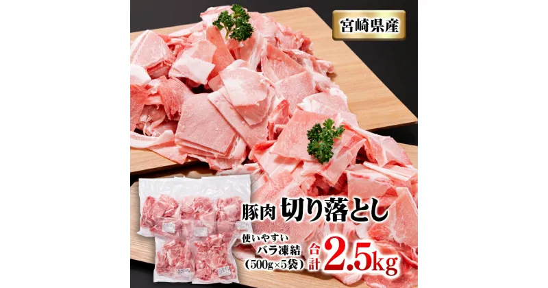 【ふるさと納税】宮崎県産 豚小間切れ 2.5kg（500g×5袋）＜1-211＞ ふるさと納税 豚肉 国産 切り落とし 訳あり 小分け こま切れ 送料無料