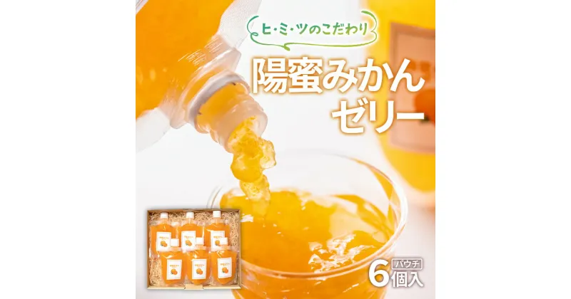 【ふるさと納税】陽蜜みかんゼリー飲めるパウチタイプ（170g×6個）西都市産陽蜜みかん 常温