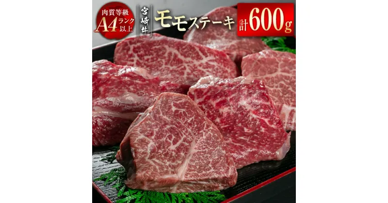 【ふるさと納税】「宮崎牛」モモステーキ600g （100×6）個別 真空パック ステーキ 黒毛和牛 牛 肉 牛肉 国産 数量限定＜1-46＞