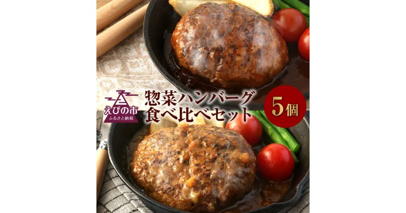 【ふるさと納税】えびの高原 惣菜ハンバーグ食べ比べセット 5パック 合計1kg 200g×5パック お肉 肉 惣菜 温めるだけ パック 成長ホルモン不使用 レンジ対応 送料無料 お手軽 時短 宮崎県 レビューキャンペーン対象返礼品