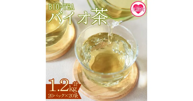 【ふるさと納税】＜バイオ茶(3g×20パック入)×20袋＞ お茶 茶葉 tea 緑茶 製茶 水出し アイス ティーバッグ マグボトル お手軽 小分け 飲料類 水分補給 国産 宮崎県産 九州産 スポーツ アウトドア まとめ買い お中元 敬老の日【B-0805-km】【宮崎上水園】