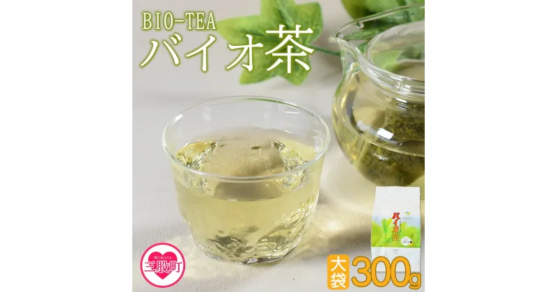 【ふるさと納税】＜バイオ茶大袋(1袋)300g＞ お茶 茶葉 tea 緑茶 製茶 みずだし 水出し アイスティー ティーバッグ パック マグボトル 飲料類 お手軽 水分補給 運動 スポーツ 部活 国産 宮崎県産 九州産 オフィス アウトドア ドリンク 日本茶【MI091-km】【宮崎上水園】