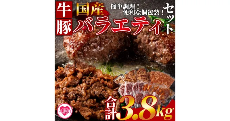 【ふるさと納税】＜簡単お肉おかず小分けバラエティーセット（牛・豚） 総量約3.8kg＞国産 牛肉 豚肉 肩ロース みそ漬け とんかつ カツ ハンバーグ 和牛 ホルモン 小間切れ タレ漬け 個包装 小分け BBQ バーベキュー 簡単【MI272-hr】【肉の豊楽】