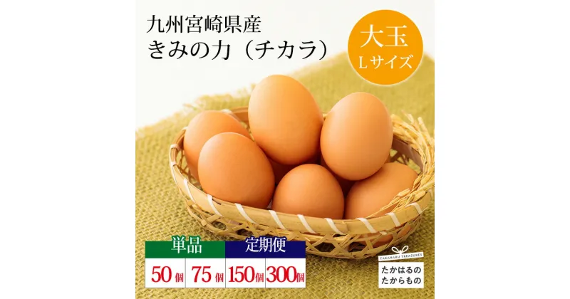 【ふるさと納税】九州宮崎県 赤たまご『きみの力(チカラ)』Lサイズ 量を選べる! 《単月50個/75個 定期便 合計150個(3ヶ月)/300個(6ヶ月)》 玉子 大容量 故郷納税 8000円 10000円以下 30000円 50000円 卵セット ミネラルたっぷりの飼料ですくすく育った鶏の卵 高原町 送料無料