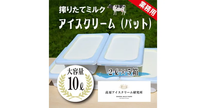 【ふるさと納税】高原アイスクリーム研究所 搾りたてミルク 10L (2L×5ケース) 大容量バット入り 牛乳の美味しさ 宮崎県グルメコンテスト2連覇 冷凍 スイーツ お菓子 デザート デコレーション 送料無料 1か月以内にお届け 故郷納税 50000円 5万円