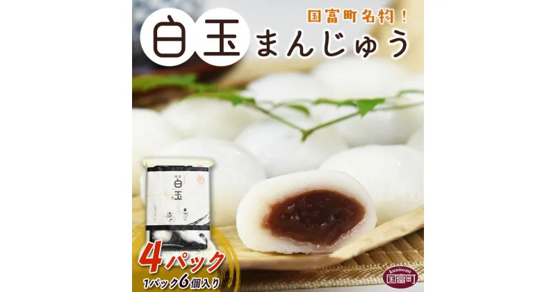 【ふるさと納税】和菓子 団子 餅 ＜白玉まんじゅう (6個入り×4パック) 国富町名物！＞※入金確認後、翌月末迄に順次出荷します。 米粉 宮崎県産ヒノヒカリ 手土産 自家製粉 和スイーツ お茶請け 井上白玉屋 宮崎県 国富町 0052_iu【冷凍】