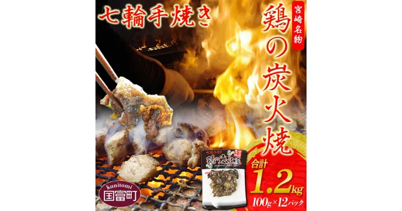 【ふるさと納税】＜鶏の炭火焼き(100g×12パックセット)＞※入金確認後、準備でき次第翌々月までに順次発送 鶏肉 お肉 非常食 保存食 おつまみ 晩酌 おかず 惣菜 小分け 炭火焼 国産 特産品 備蓄 保存食 平和食品工業 宮崎県 国富町 0053_hi【常温】