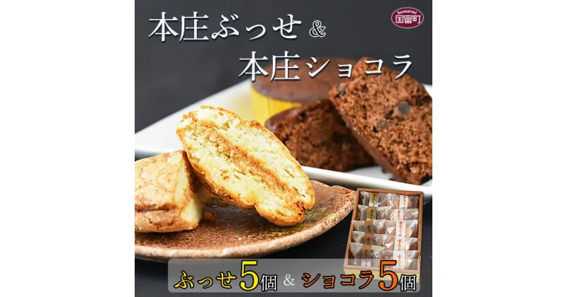 【ふるさと納税】＜本庄ぶっせ 5個 ＆ 本庄ショコラ 5個（合計10個）＞※入金確認後、2か月以内に順次出荷します。ブッセ チョコレート 焼き菓子 お菓子 洋菓子 スイーツ おやつ お茶請け 宮崎県 国富町【常温】