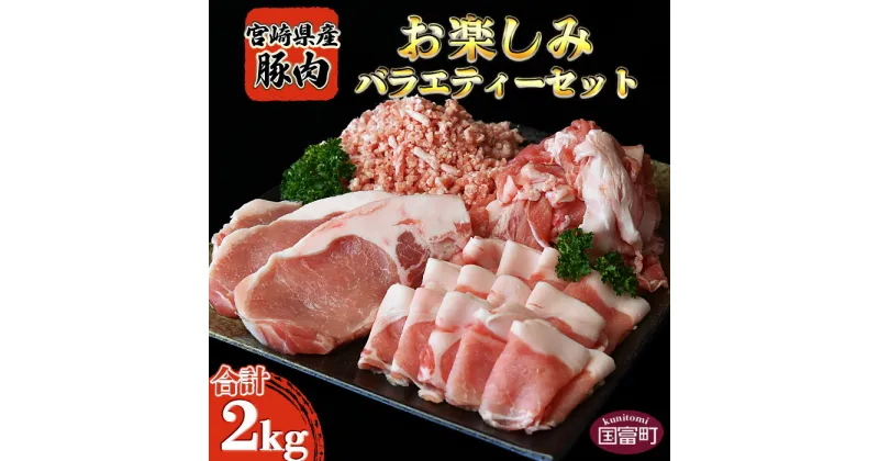 【ふるさと納税】＜宮崎県産豚肉 《お楽しみ》バラエティーセット 合計2.0kg＞※入金確認後、翌月末迄に順次出荷 豚肉 スライス 豚ロース 豚小間 こま切れ 豚ミンチ セット 小分け とんかつ 生姜焼き ハンバーグ 食べて応援 食べ比べ 国産 宮崎県 国富町 0387_ty【冷凍】