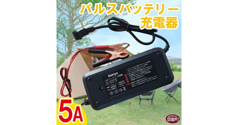 【ふるさと納税】＜パルスバッテリー充電器 5A＞※入金確認後、翌月末迄に順次出荷します。 手軽 コンパクト小型 株式会社関谷 送料無料 宮崎県 国富町