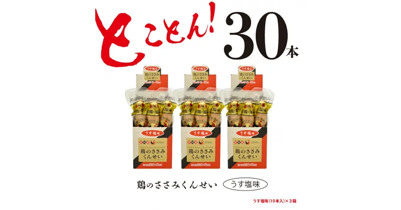 【ふるさと納税】鶏のささみ くんせい うす塩 30本 おつまみ スモーク チキン 燻製